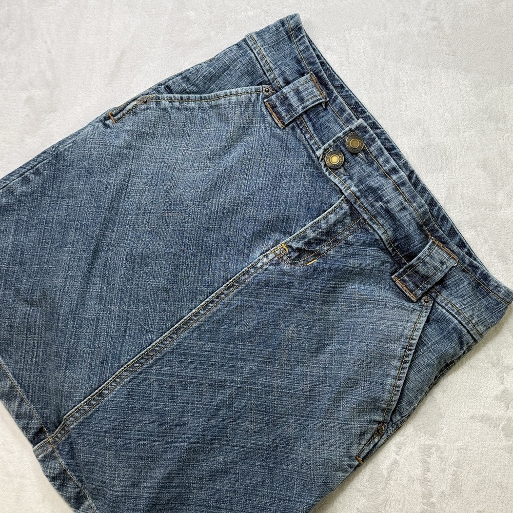 Womens Gap Jeans Stretch Straight‎ Five Pocket Blue Denim Mini Skirt Size 1
